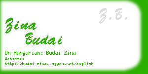 zina budai business card